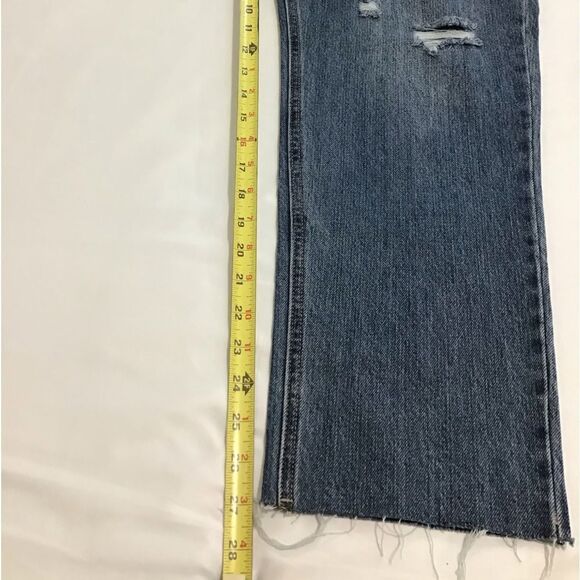 NO BOUNDARIES Denim High Rise Straight Leg Distressed Jean New Size 13 - Picture 9 of 9